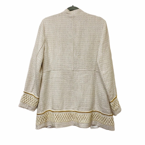 Chicos Textured Embellished Topper Jacket Neutral - Picture 4 of 11
